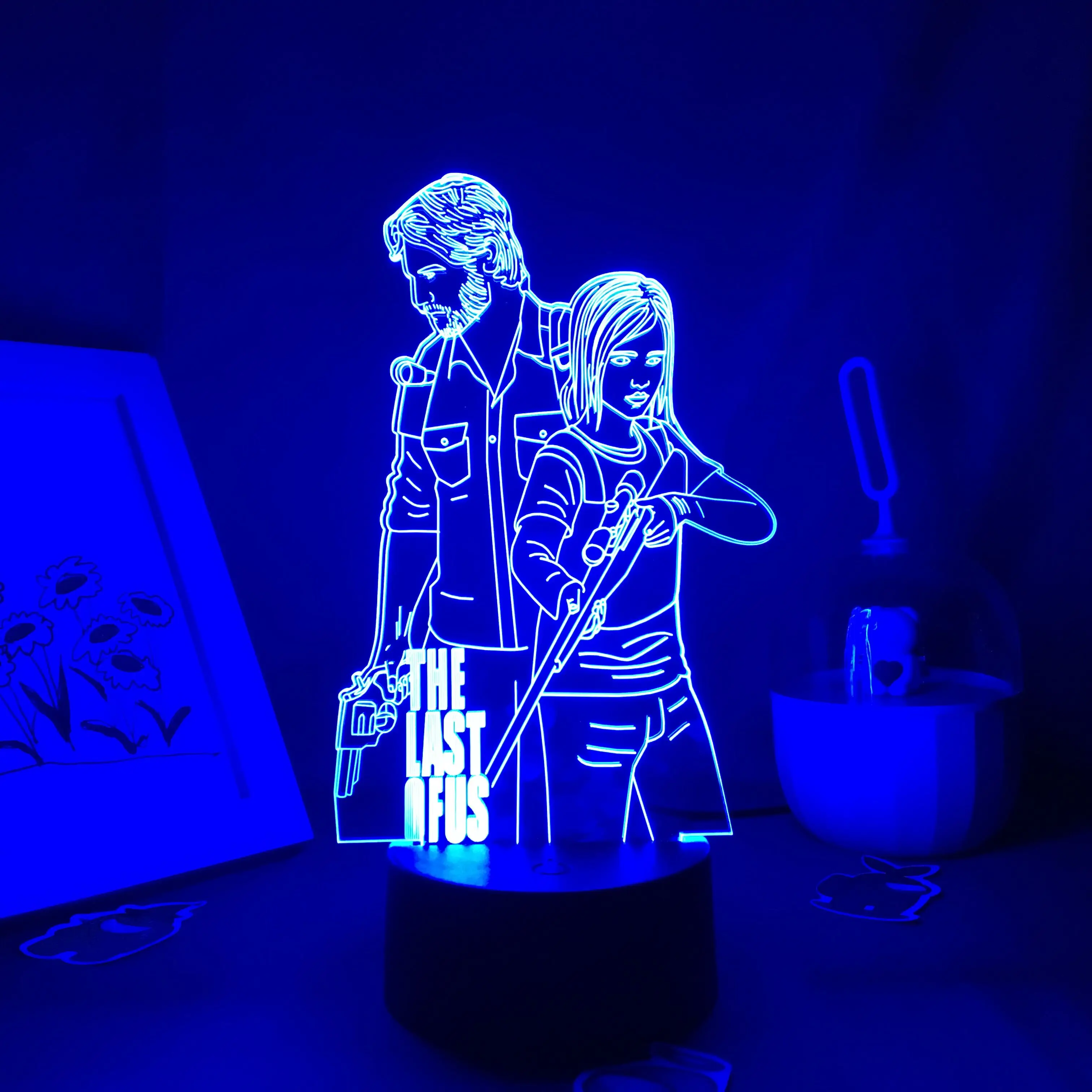 

The Last of Us Game 3D LED Night Lights Gifts For Friends Gaming Room Table Decor Manga Neon Lava Lamps Boyfriend Birthday Gifts