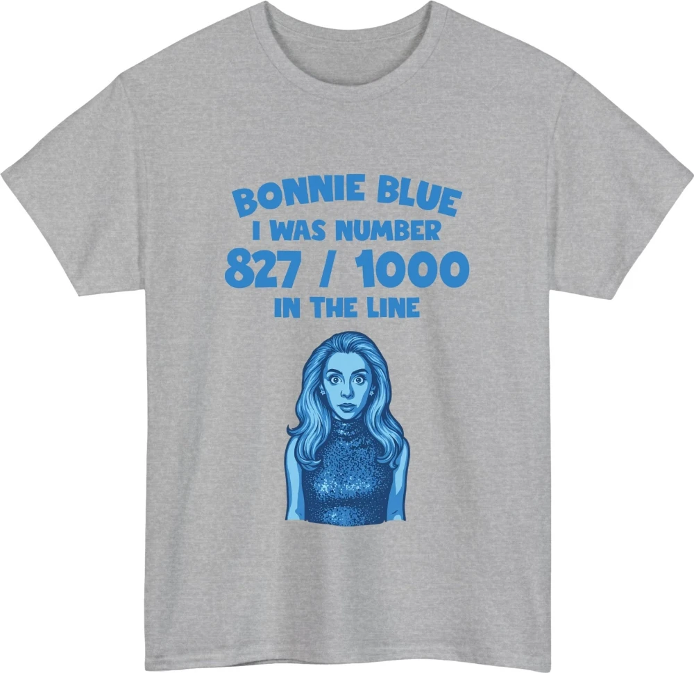 Bonnie Blue Meme-Zitat T-Shirt Lustiger Viraler Britischer Witz Humorvolles Geschenk T-Shirt Grafisches Kurzarm-Freizeit-T-Shirt mit Rundhalsausschnitt – Detail 8