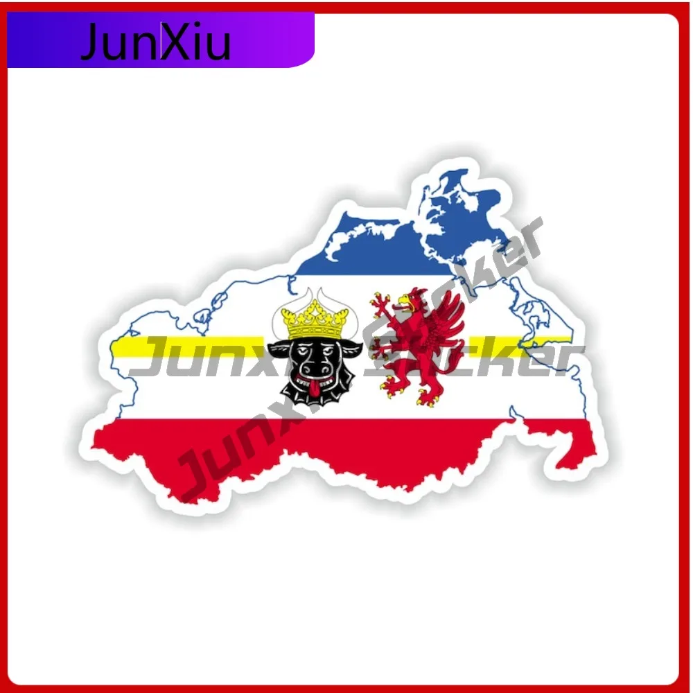 

Mecklenburg–vorpommern Germany Shape Of The National Emblem Map Stickers Decorative Camper Van Bike Decals Suv Window Sticker