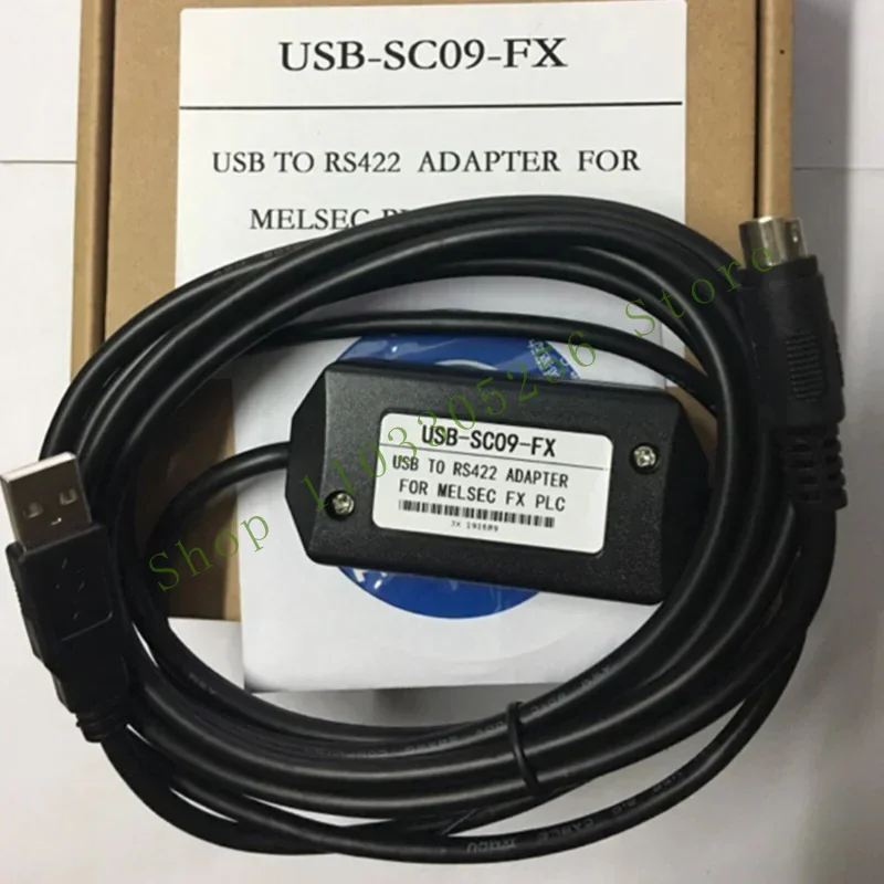 WYORESY PLC Programming Cable USB-SC09-FX USB To RS422 Adapter for Mitsubishi FX Series