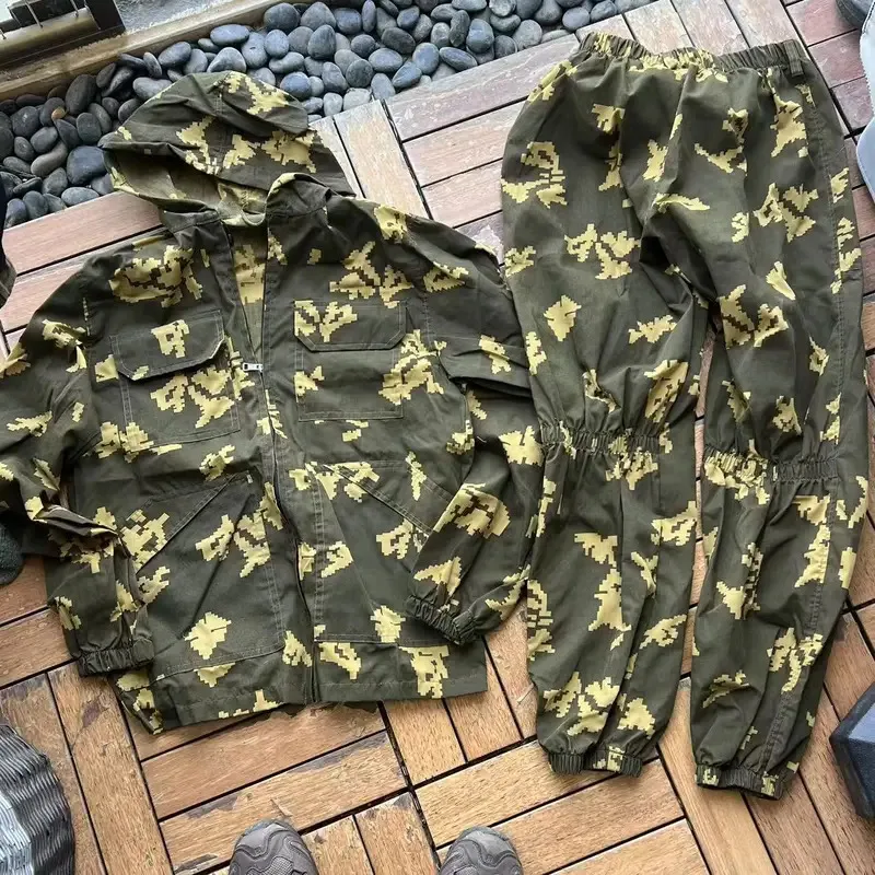 russian-yellow-flower-uniform-men-summer-spring-thin-suit-hunting-tactical-clothes-pants