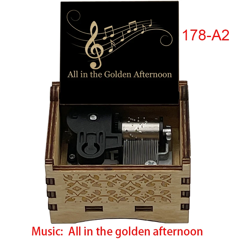 Anime Wonderland music Mechanical All in the golden afternoon music box for Boys Girls New Year Christmas Gift Home Decoration