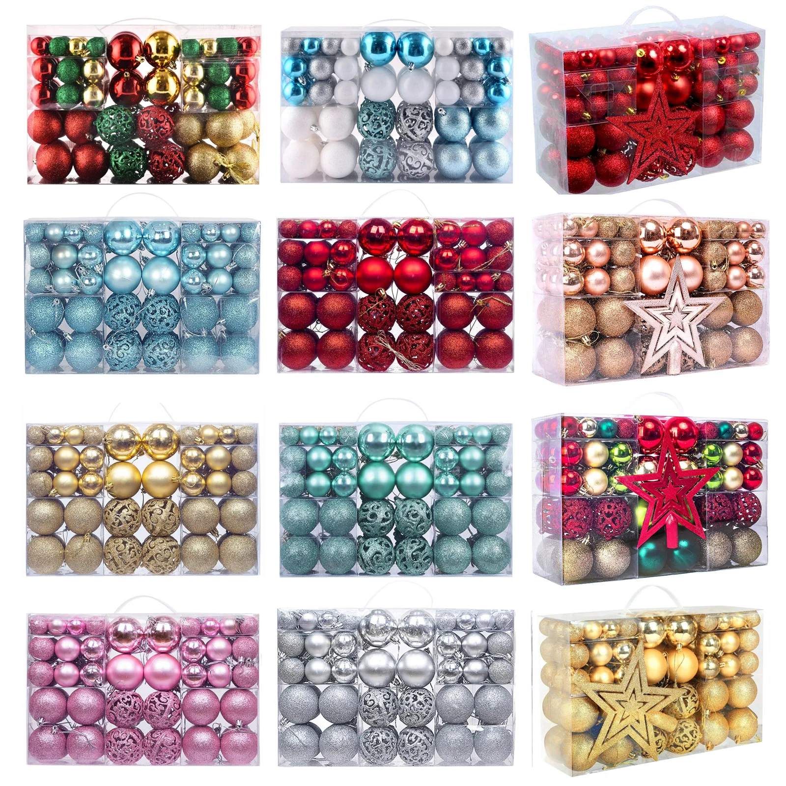 

100 шт., рождественский декор, безделушки, елка, рождественские шары, вечерние свадебные украшения, товары для вечеринок, рождественский орнамент, шар, рождественские безделушки