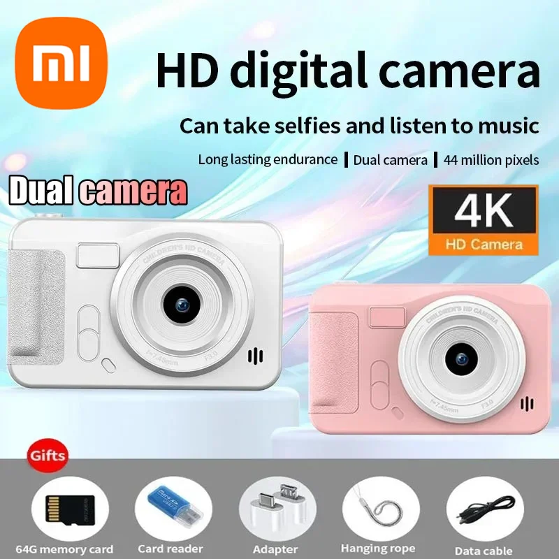 

Цифровая камера Xiaomi 4K, 44 мегапикселя, фотография высокой четкости, ПЗС-камера для путешествий, селфи для путешествий, начального уровня, студенческая селфи-камера для кампуса