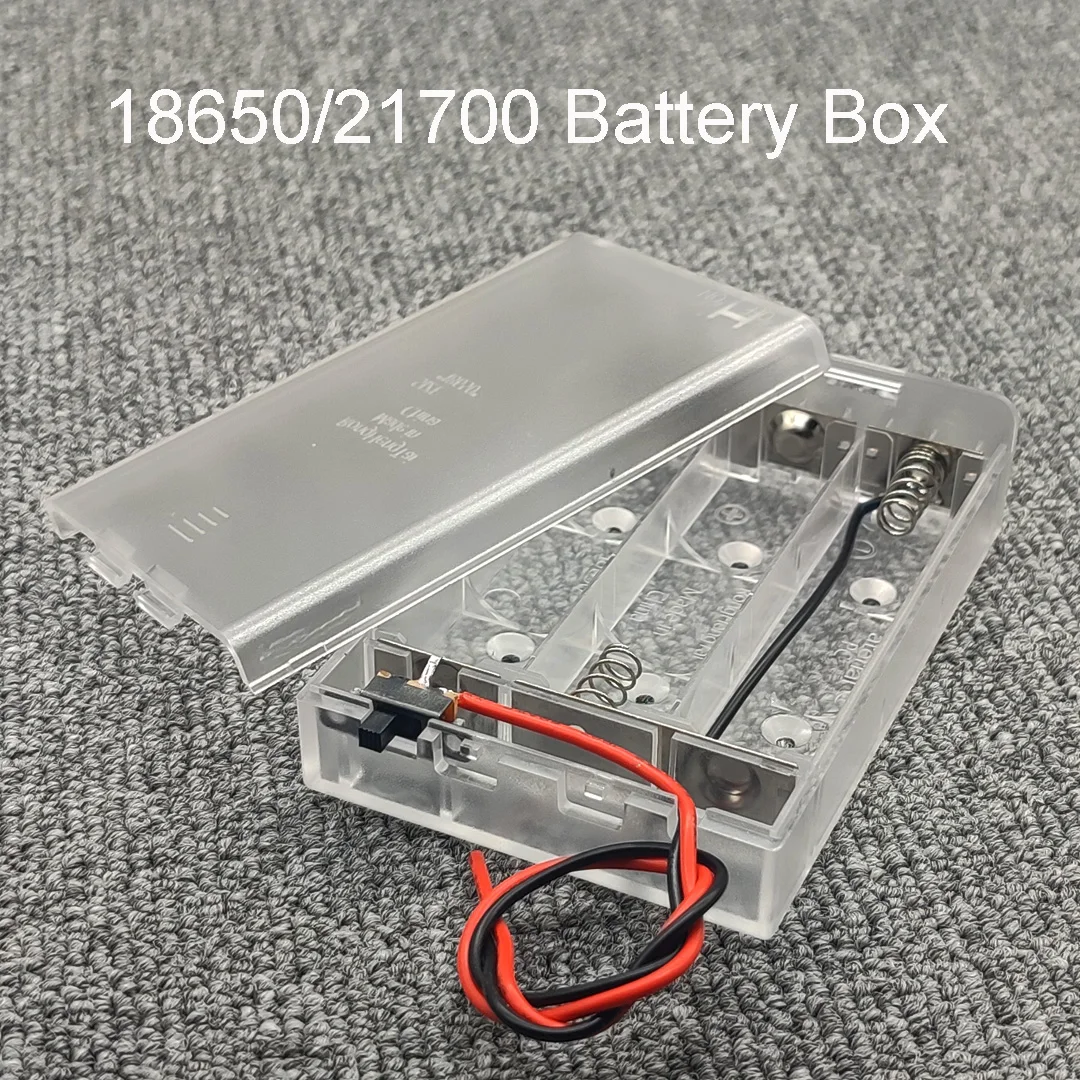 18650/21700 Battery Holder Battery Box 3 Slot Batteries Series Connection With Switch 3*18650/21700 Welding-Free DIY