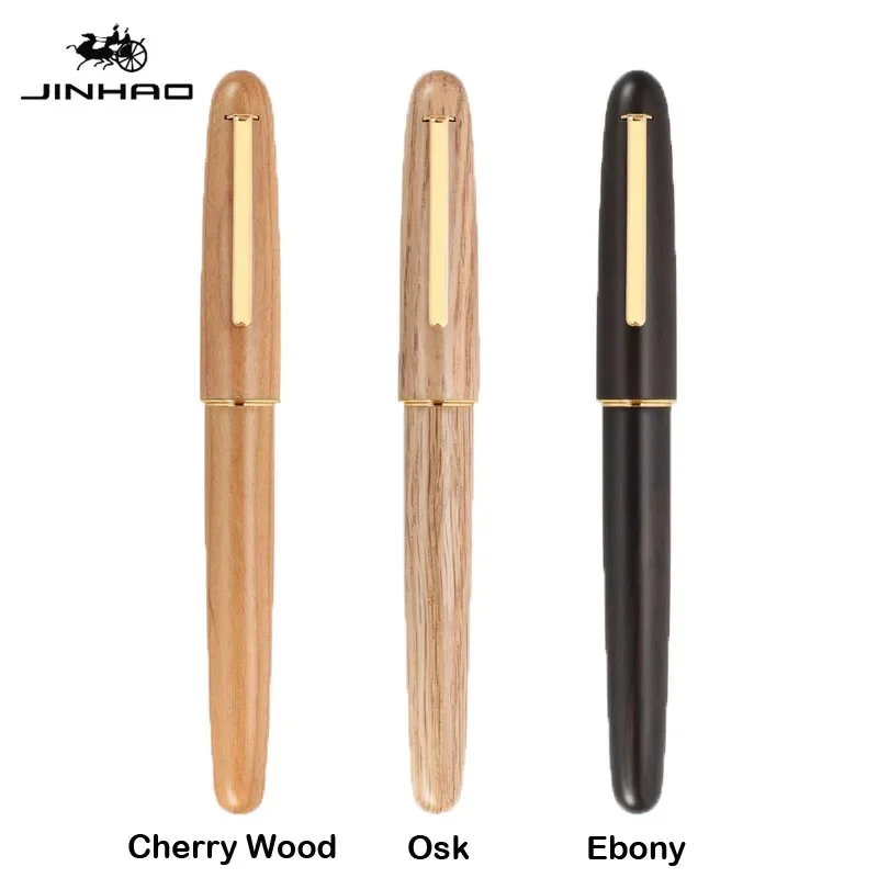 

Jinhao 9036 Natural Wood Fountain Pen Handmade Iridium EF/F/M/ Nibs School Office Supplies Business Writing Gift Pens Stationary