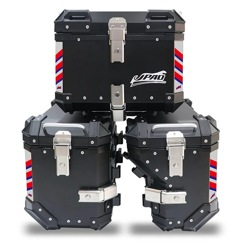 JPAD Customize 45L Aluminum Motorcycle Tail Box Motorcycle Side Box High Quality Hots Square Corner Waterproof for BW R1250GS