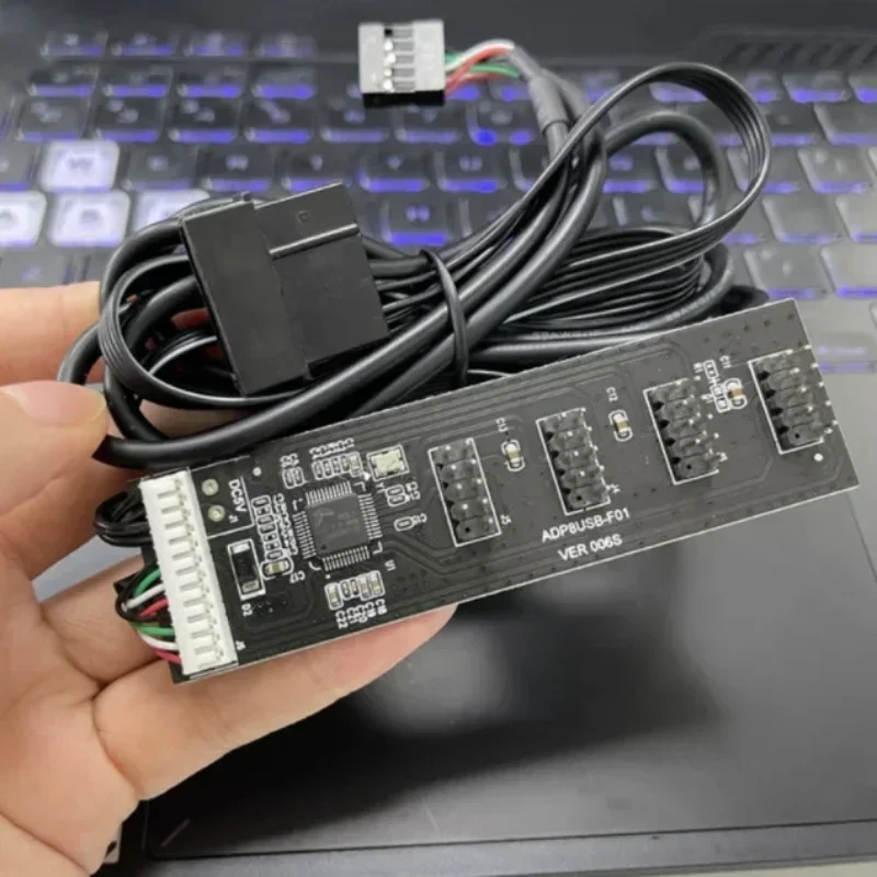 Mainboard 9Pin USB Header Male 1 to 4 Extension Adapter for Port Multiplier