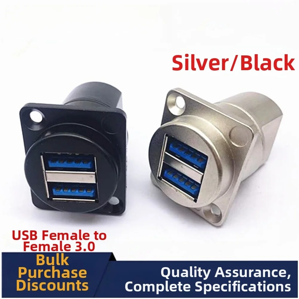 

Dual-row USB 3.0 Female-to-female Panel Mount Dual-port D-type Connectors For Audio And Video Devices VGA/HDMI