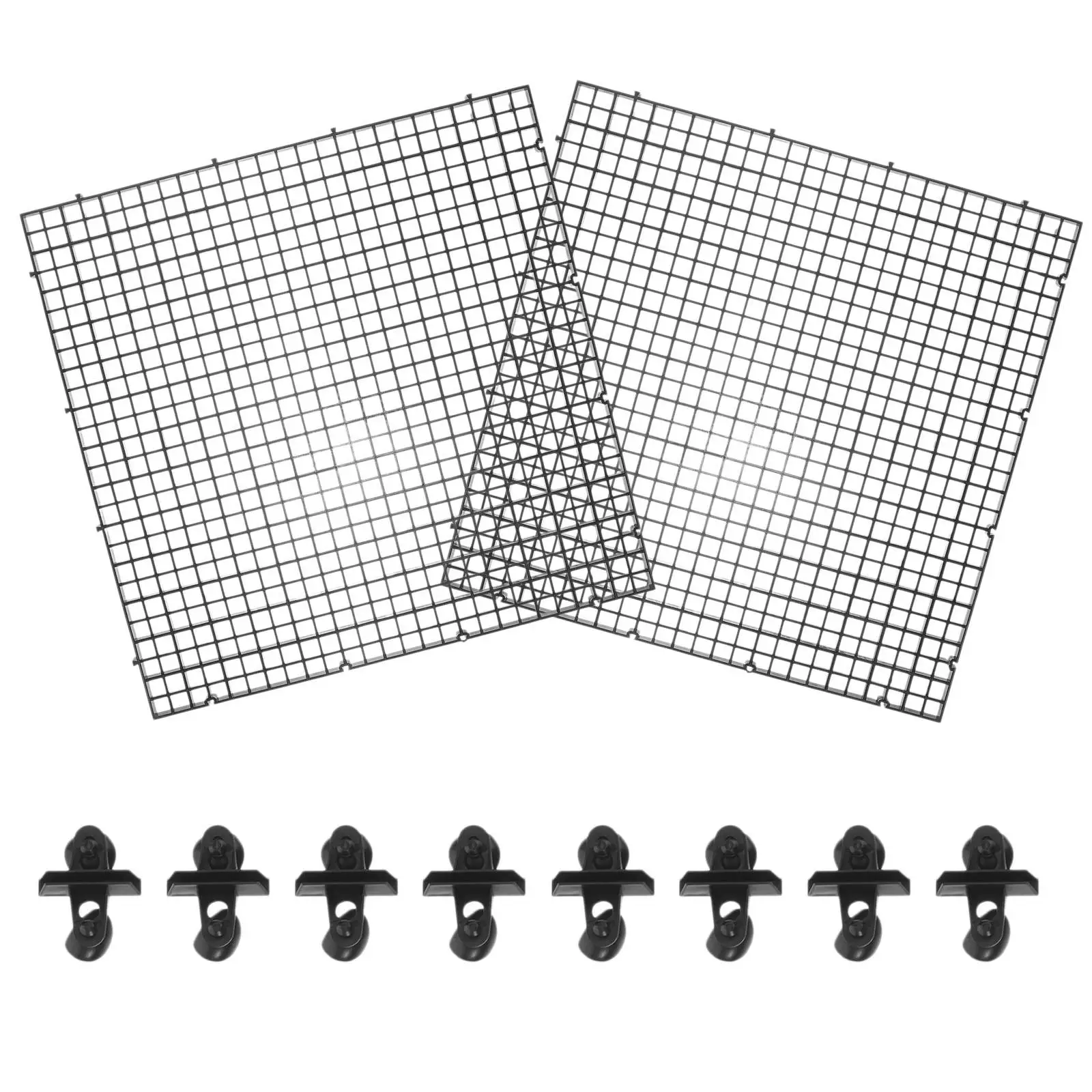 

1 set 30x30cm Fish Tank Divider Grid Cover Escape Plate with Holes for Water Flow Aquarium Isolation Plastic Separator Pet