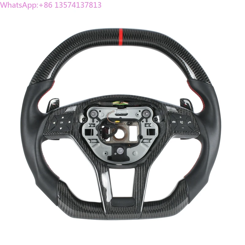 

100% Real Carbon Fiber+ Leather Steering Wheel for Mercedes-benz GLC GLE450 C63 C450 E63 W176 W204 W205 W213 A250 AMG Sport Etc
