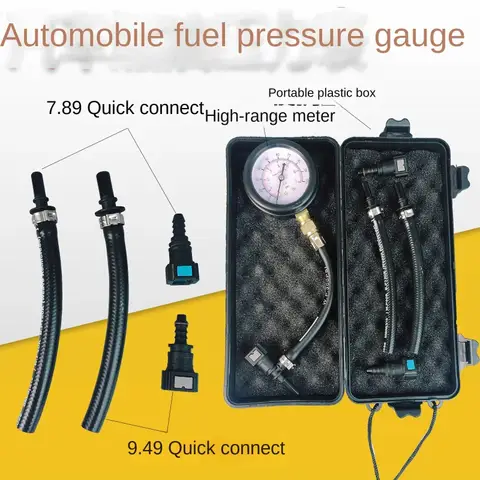 1pcs for Car Motorcycle Fuel Pressure Test Kit - Fuel Pressure Gauge - 0-100PSI Fuel Injection Pump Pressure Tester Gauge Kit