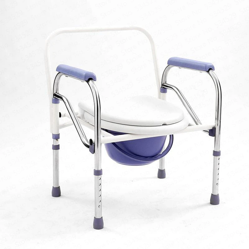 

Bedside Commode Chair Medical Shower Chair Bath Seat Heavy-duty Steel Commode Toilet Chair, Adjustable Height Fold Portable