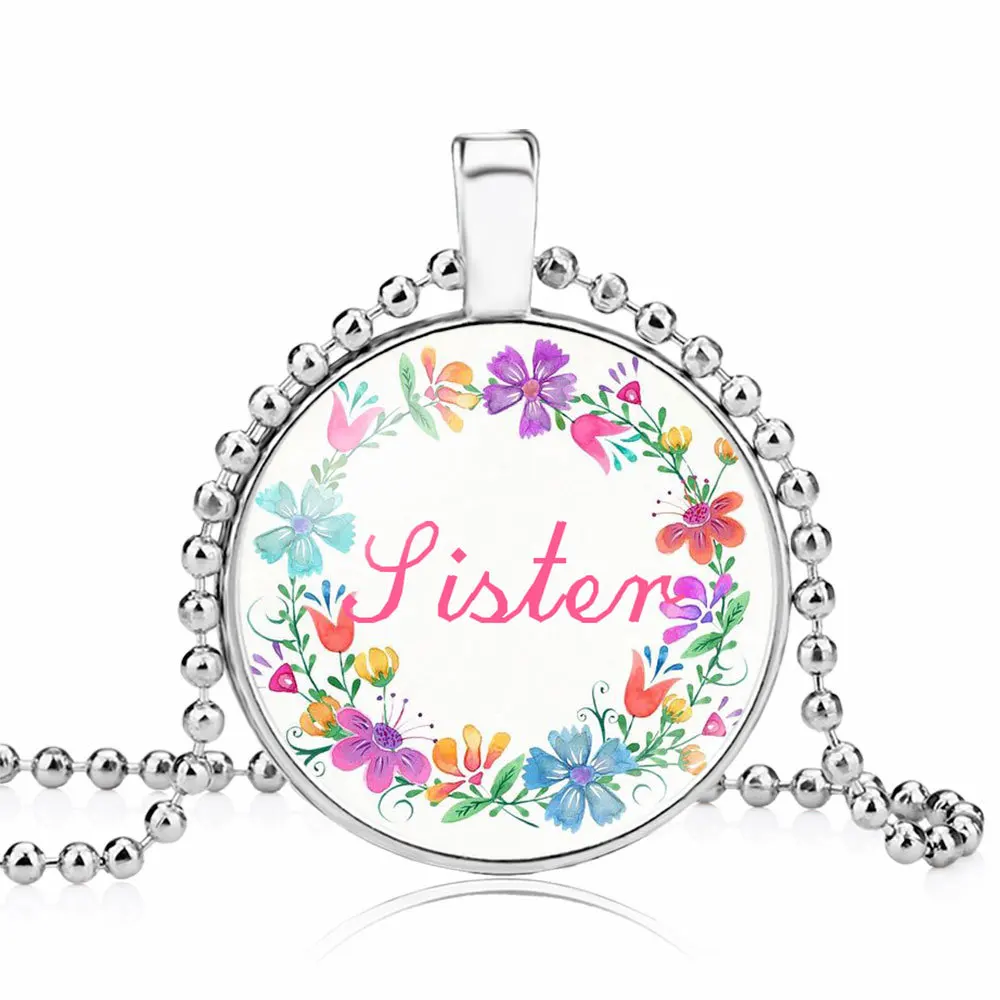 Korean version of simple Sister letter pattern alloy necklace boutique trinkets girls New Year gift