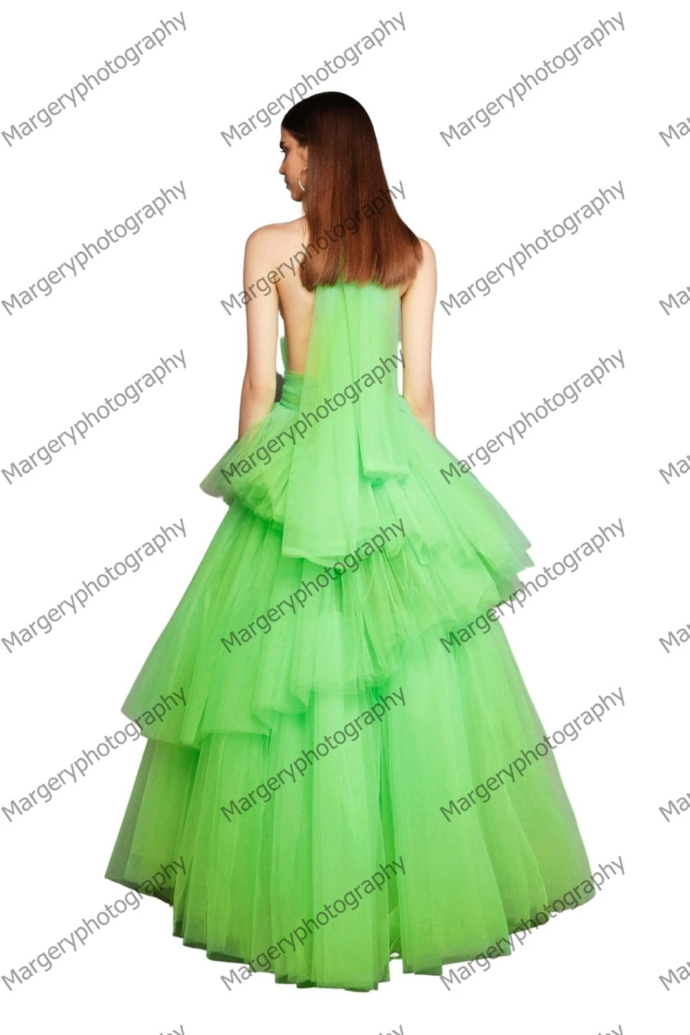 Vestidos De Baile De Malha De Pescoço Alto, Ruffles Chic Sem Mangas, Tule Em Camadas, Vestido De Noite Longo, Puffy A Line, Vestidos De Festa Formais