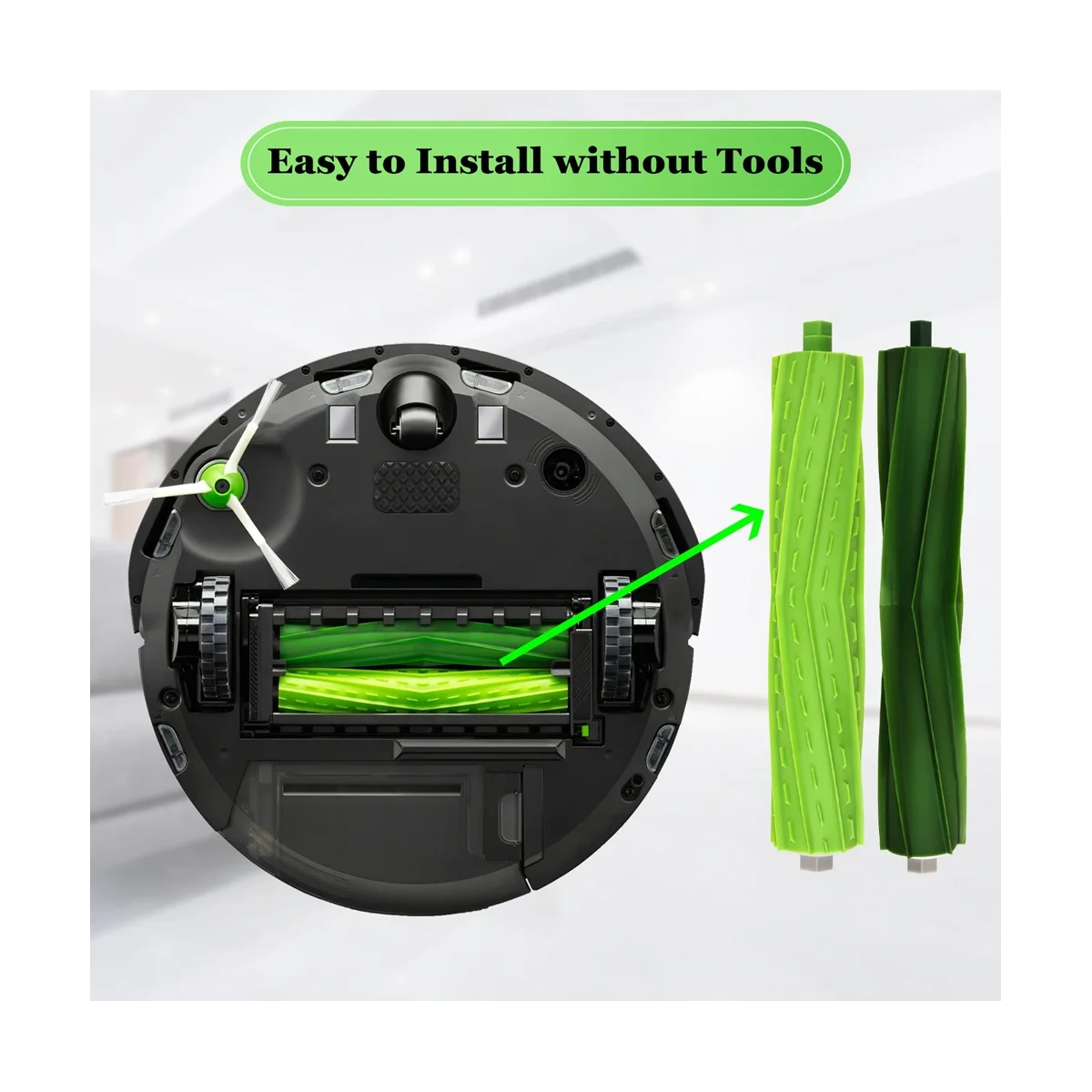 2Set Replacement for I7 I7+ I3 I3+I4 I6 I6+I8 I8+/Plus E5 E6 E7 I, E & J Series Rubber Roller Brushes