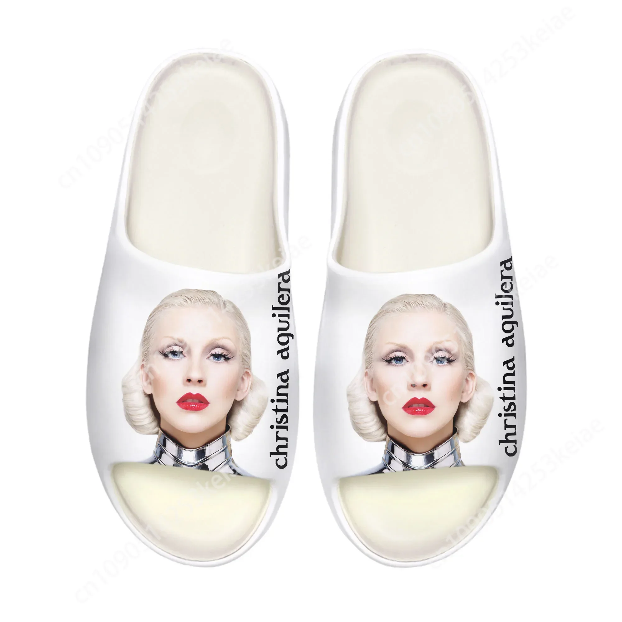 Christina Aguilera Soft Sole Sllipers Home Clogs Step on Water Shoes Mens Womens Teenager Customize Bathroom on Shit Sandals