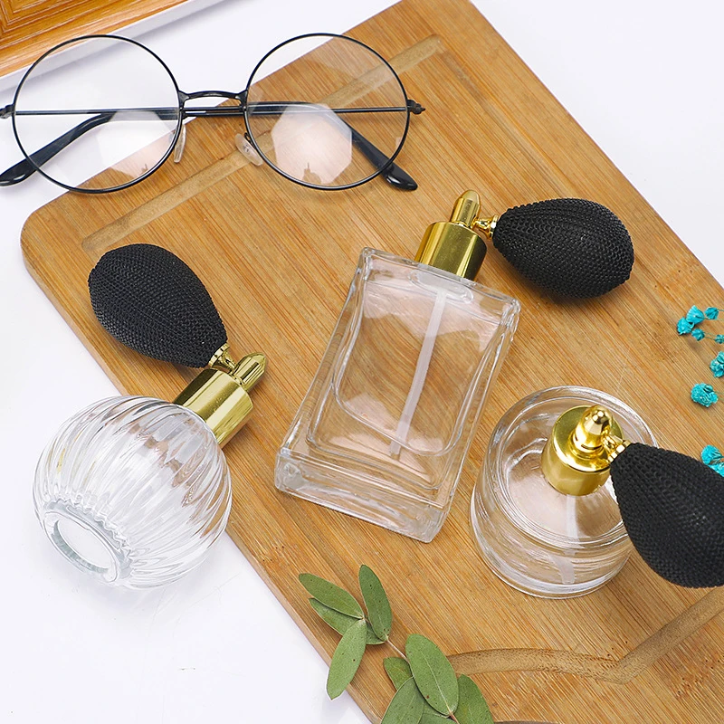 30ml 100ml Air Bag Perfume Bottle Clear Crystal Vintage Empty Glass Liquid Atomizer Cosmetic Container Spray Refillable Bottles