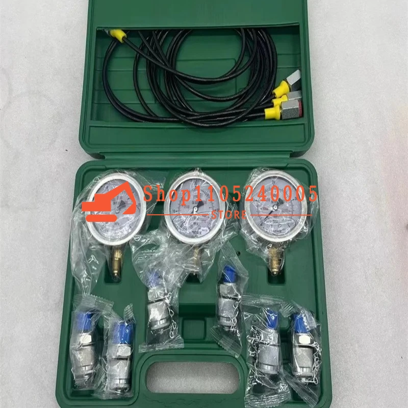 Hydraulic Pressure Gauge 3 Gauge Construction Machinery Parts Excavator Hydraulic Gauge