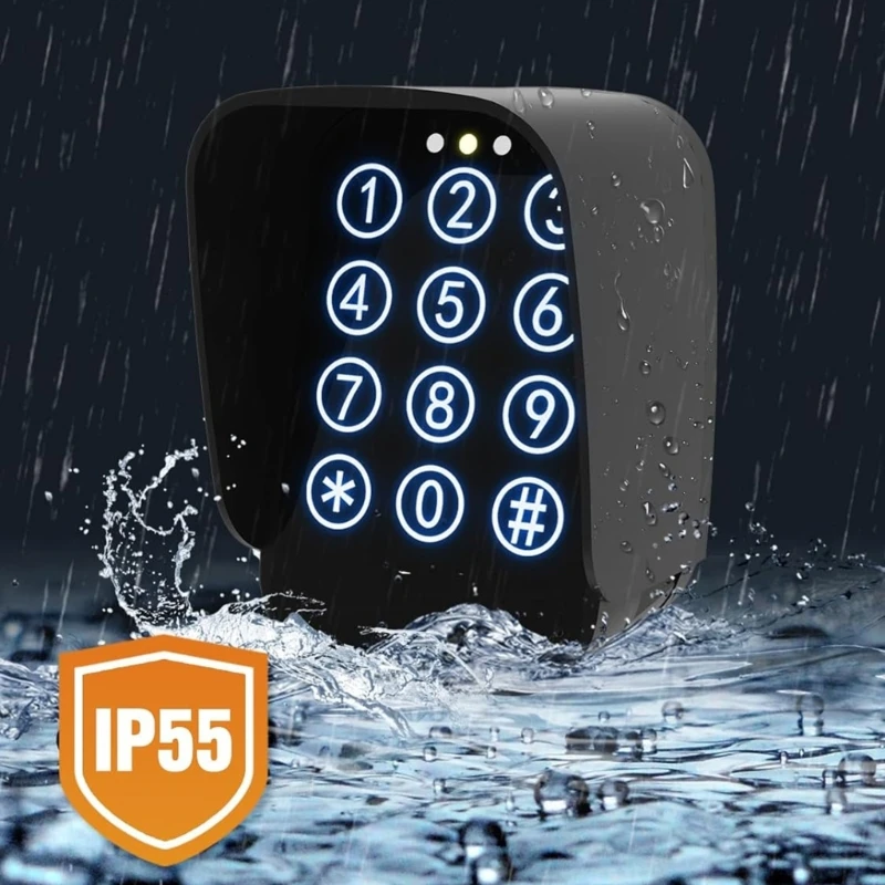 

Multifunction Wireless Gate Keypad with Touch Activation Secure Code Entry Simple Installation for Property Access Control