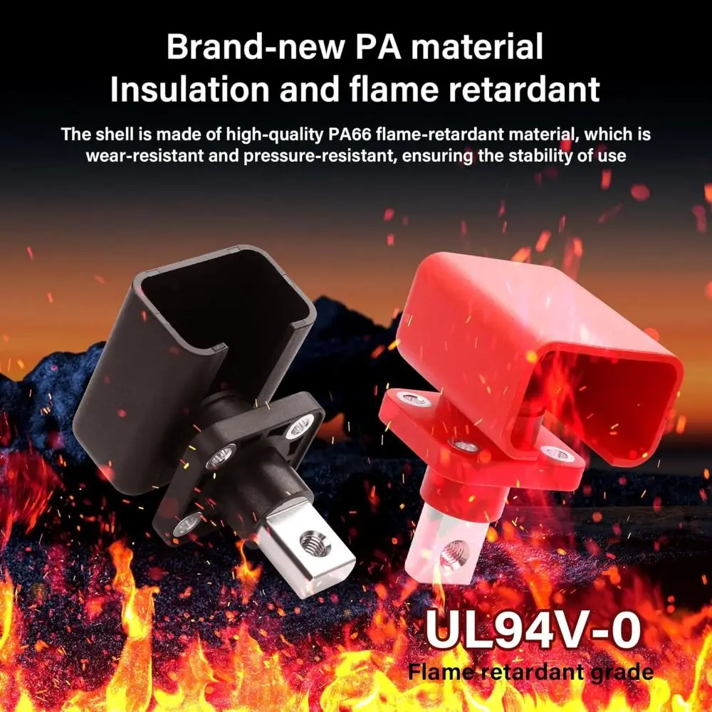 All Copper Lithium Battery Terminal High Current 100A/120A/150A/200A Battery Connector Black Red Battery Storage Terminal Post