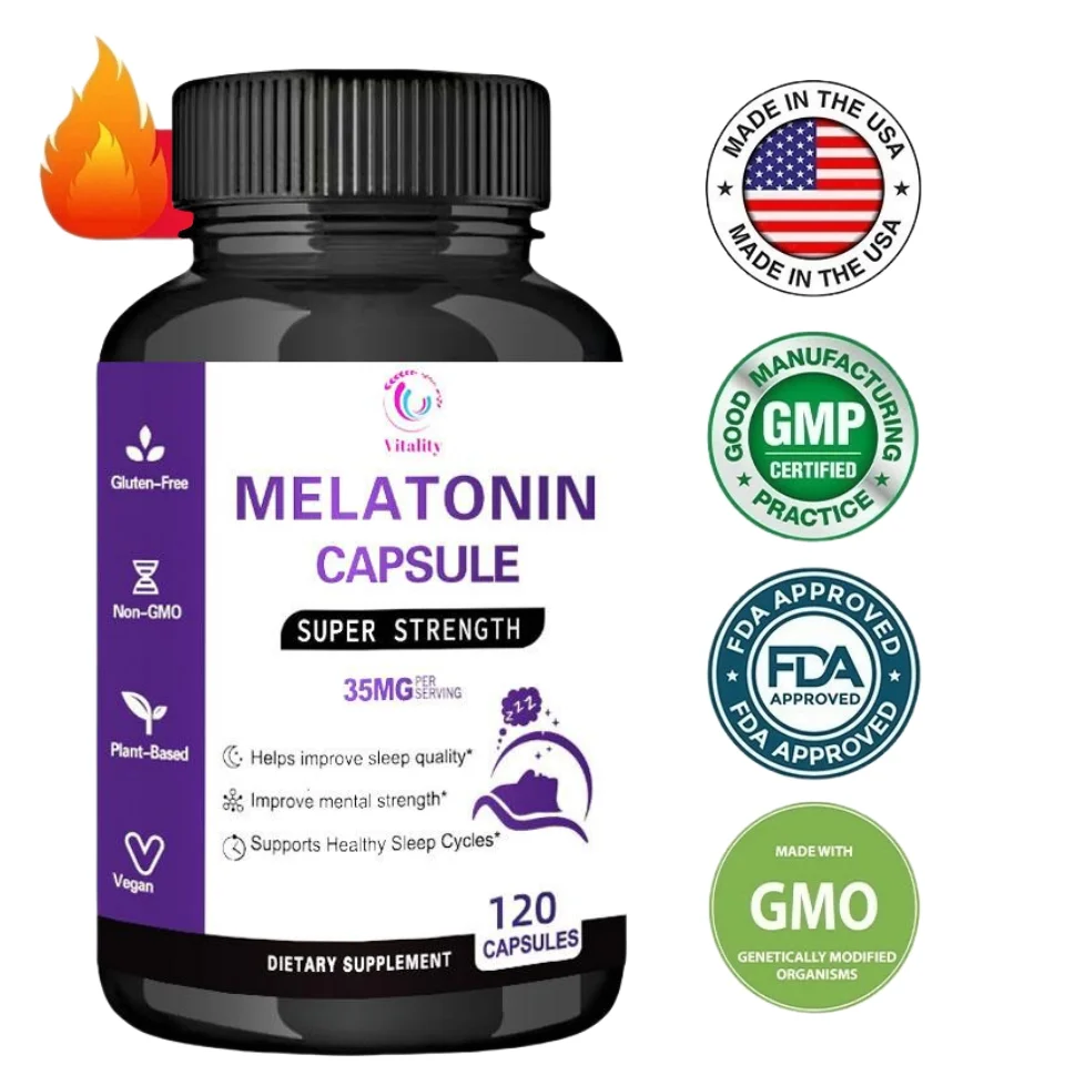 

Vitality Melatonin для глубокого сна 35 мг помощь в сне-таблетки мелатонина для мужчин и женщин-30/60/120 вегетарианские добавки без ГМО