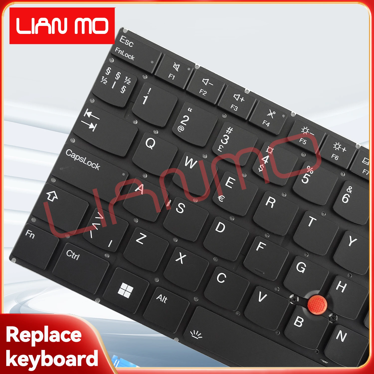 Nordic Layout with Backlit Replacement Keyboard for Lenovo ThinkPad T14S Gen3 Laptop Keyboard