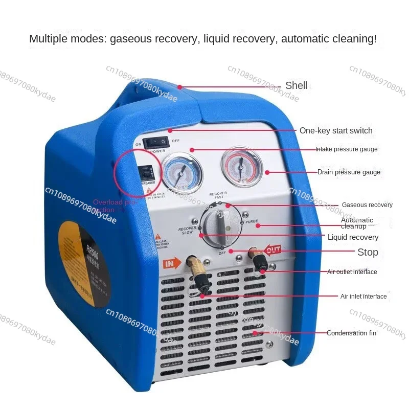 Automatic Air-conditioning refrigerator refrigerant automatic recovery machine double-cylinder pumping fluorine refrigerator 24L