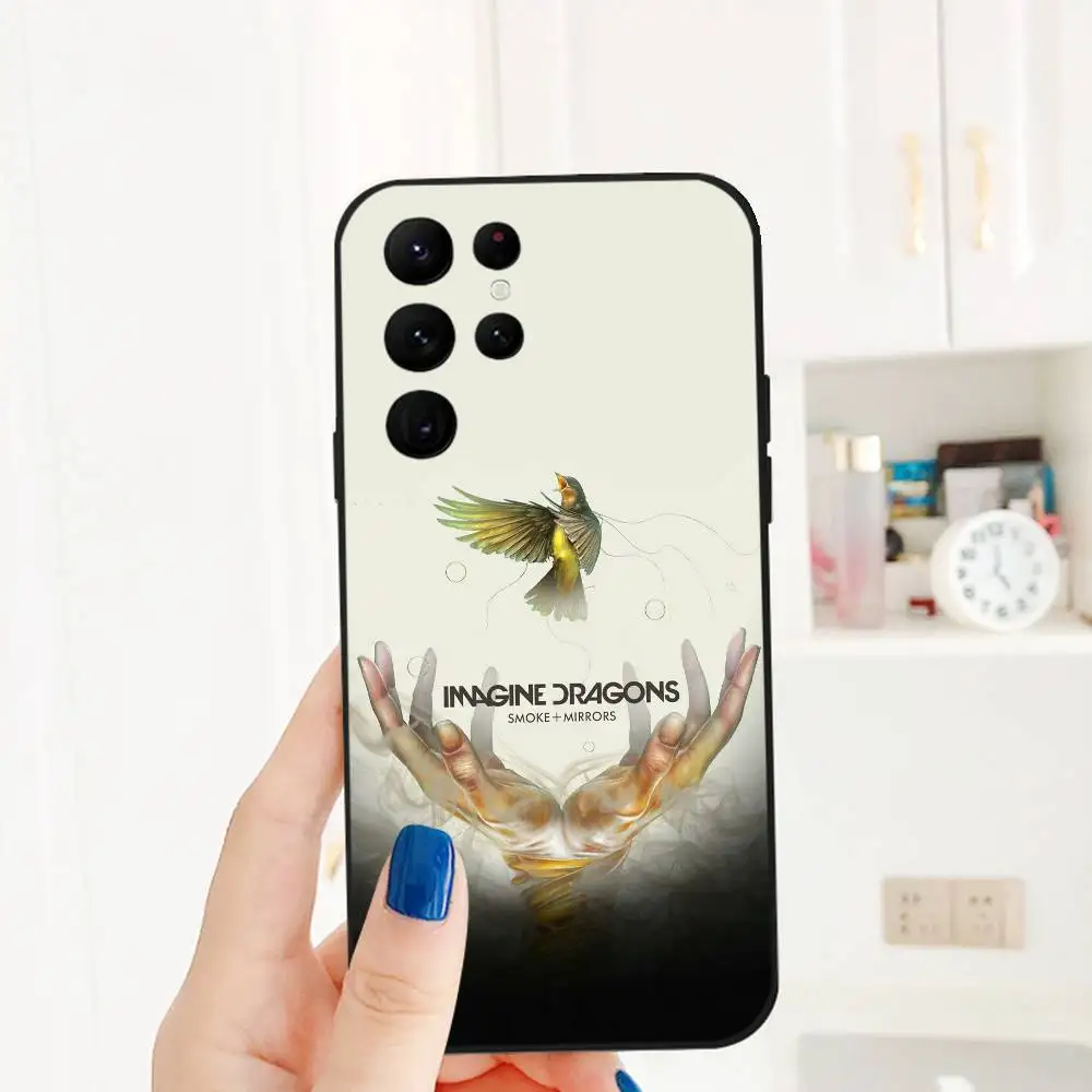Lmagine d-dragons banda capa de telefone para telefone série s s20 s21 s22 s23 s24 fe plus ultra tpu capa macia para a pele