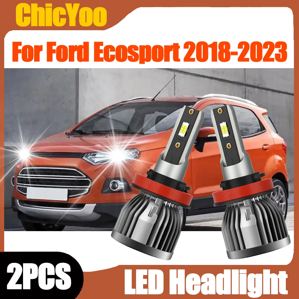 

2PCS High Power 6000K White H11 H8 H9 Car LED Headlight Bulbs Plug and Play 12V For Ford Ecosport 2018 2019 2020 2021 2022 2023