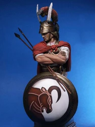 Resin Figure 1/9 ancient stand warrior with shield BUST Model Unassambled Unpainted Figure Building Kit