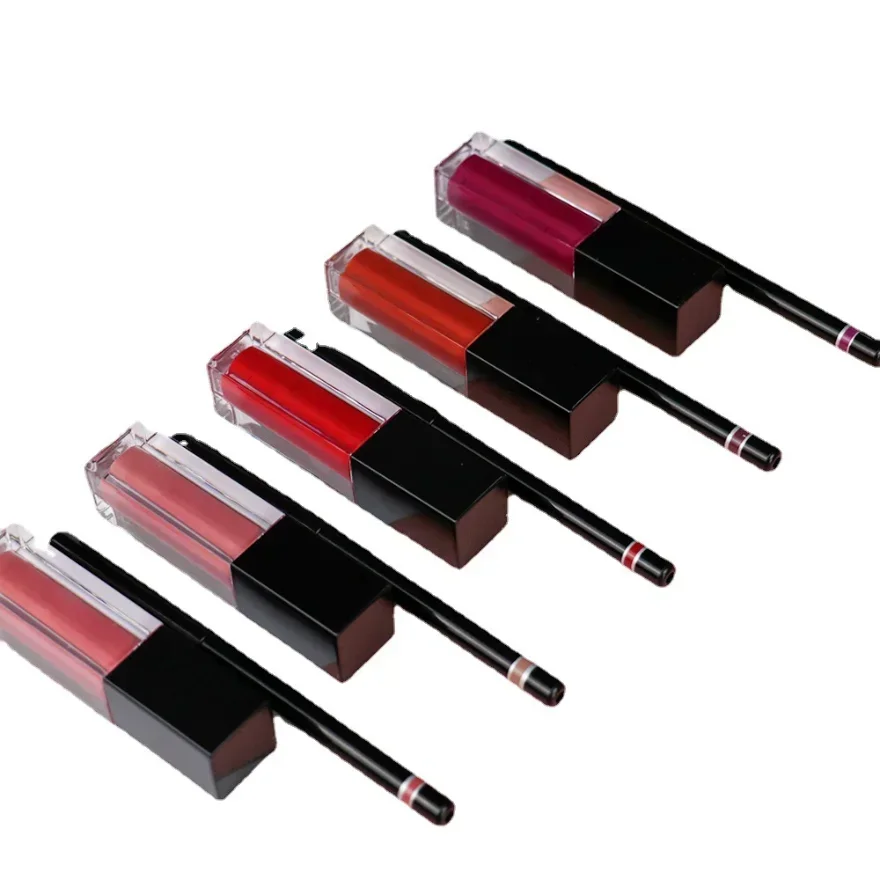 Private Label Makeup Flüssiger Lippenstift-Set Veganer Lipgloss Lipliner Kit Make-up-Set