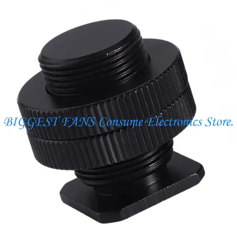 

F68B 5/8inch to 1/4inch Screw Metal Shockproof Clip Hot Shoe Adapter for Camera