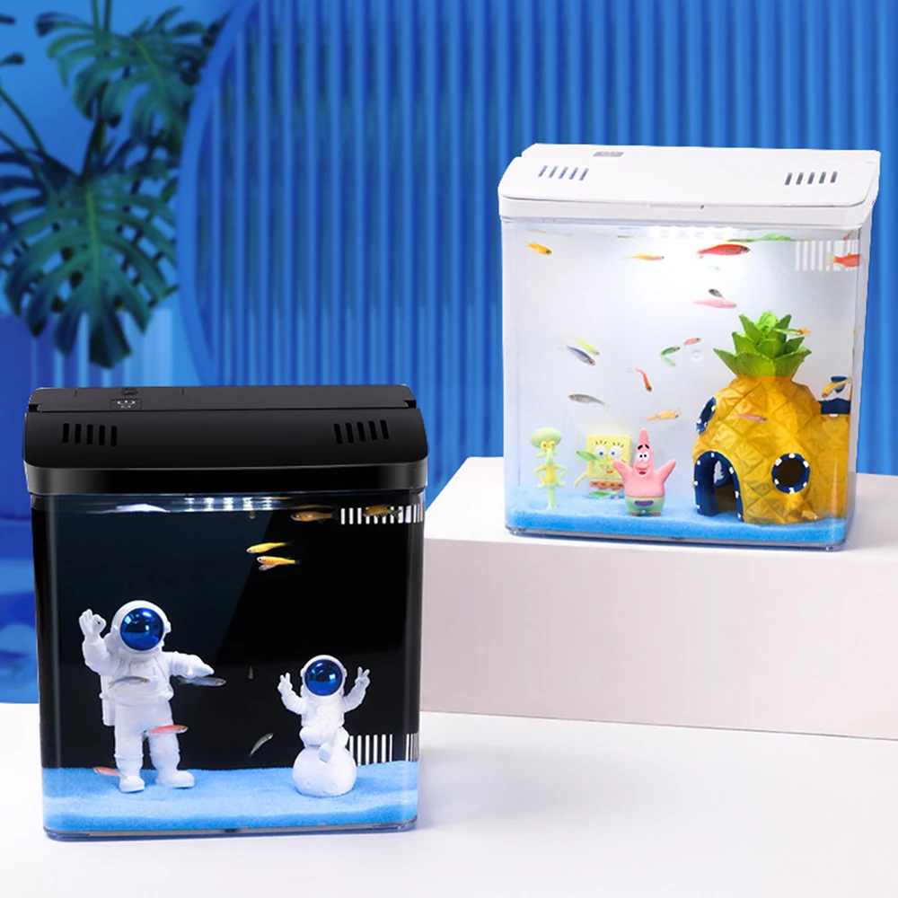 Random Household Fish Tank, Living Room, Small mini Betta Fish Tank, desktop Ecological Tank