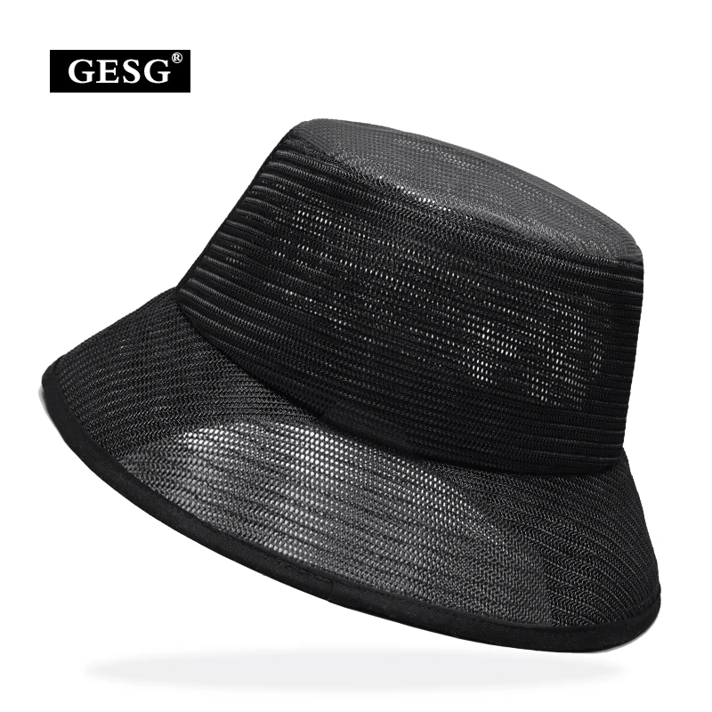 Summer full mesh fisherman hat men's sun protection and sunshade hat outdoor travel fishing hat big head circumference basin ha - Image 6