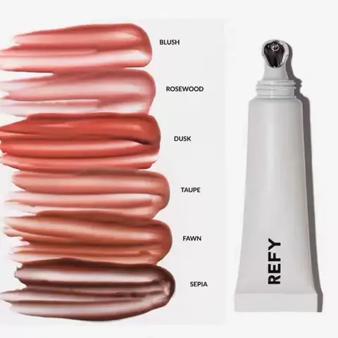 New REFY Lip Gloss with Hyaluronic Acid Nonstick Long-lasting Smooths Lips Nourishing Hydrating Clear Lip Care Skin Blush Makeup