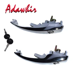 Pair Left Right Outer Door Handles With 2 Keys For VW Super Beetle Bug 1968-1979 113898205M,113837205M New