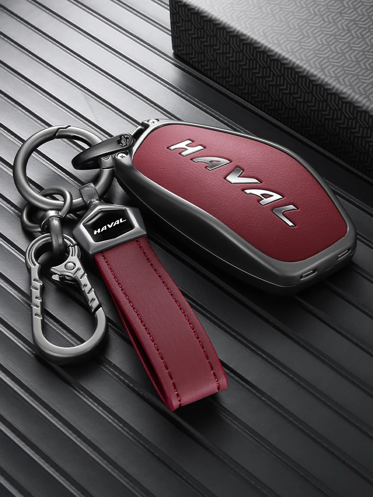 Autoschlüsselhülle für GWM Haval H6 H7 Schlüsselanhänger, Schutz aus Zinklegierung, vollständige Abdeckung, kratzfest, sturzsicher, H9 F7x Dargo Raptor Zubehör – Detail 4