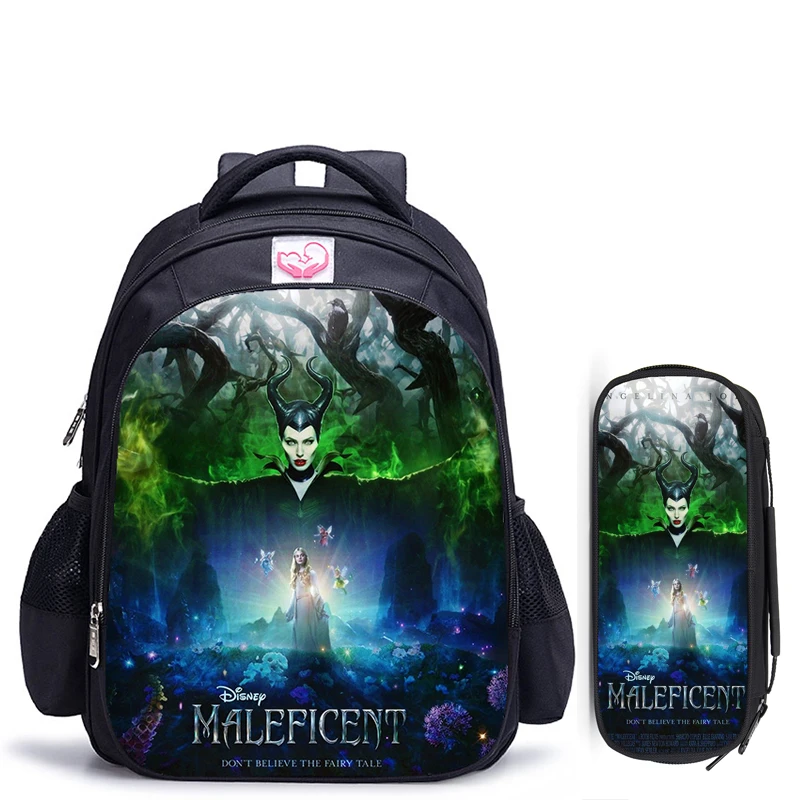 16 Inch Disney Maleficent Children School Bags Orthopedic Backpack Kids School Boys Girls Mochila Infantil Catoon Bags