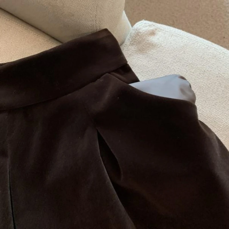 Vintage Mini Skirts Women Pleated L-4XL Pure Simply Folds Clothes Girlish All-match Temper Cozy Baggy Юбка Женская Korean trendy