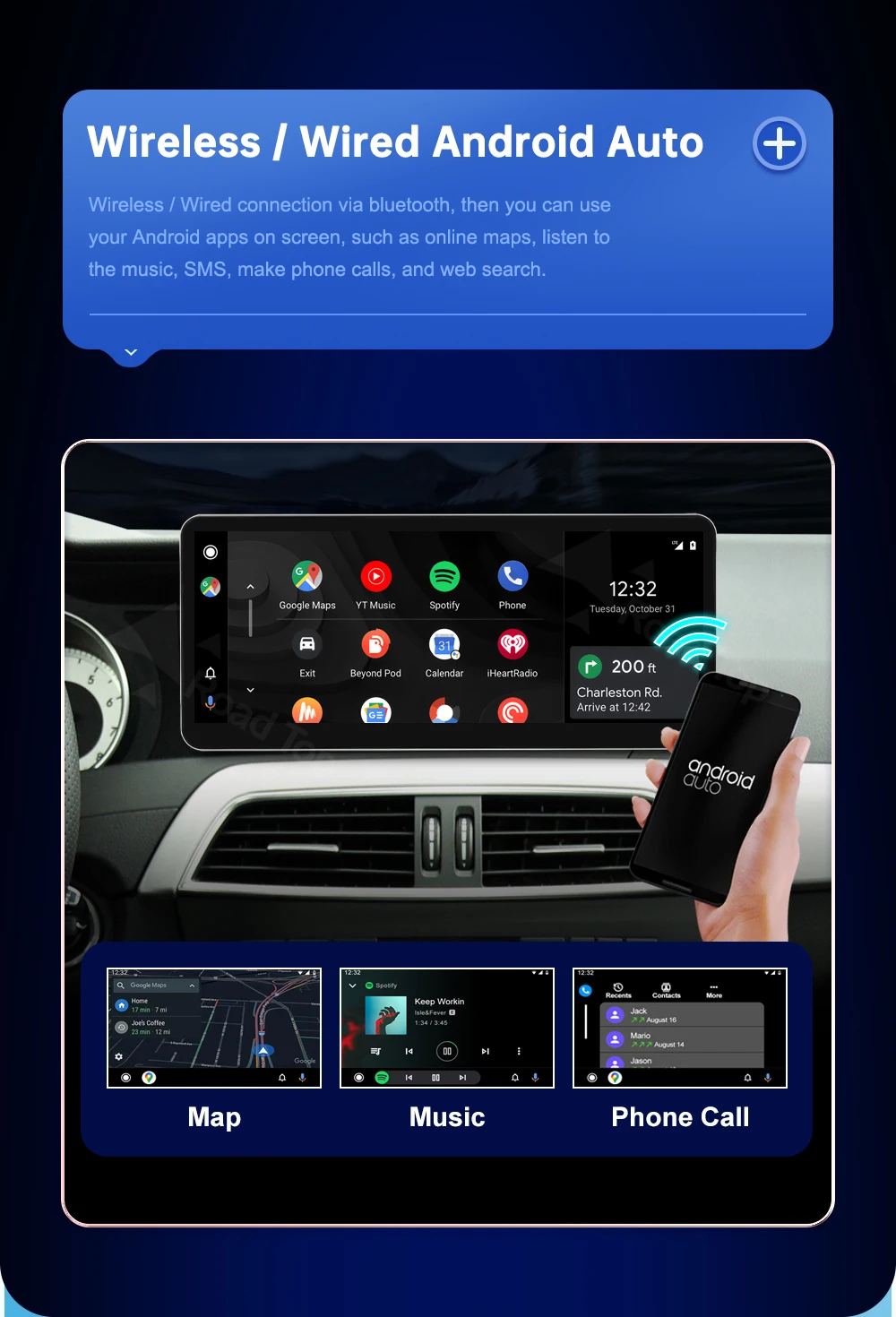 12,3 Zoll Road Top Touch Display Multimedia-Player für Mercedes Benz C-Klasse W204 2011-2012 NTG4.5 GPS Carplay Bildschirm – Detail 11