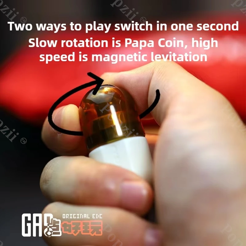 GAO STUDIO แคปซูลแม่เหล็กฟิดเจ็ตสปินเนอร์ ไจโรปลายนิ้ว ของเล่นคลายเครียดในออฟฟิศ ของเล่นฟิดเจ็ต