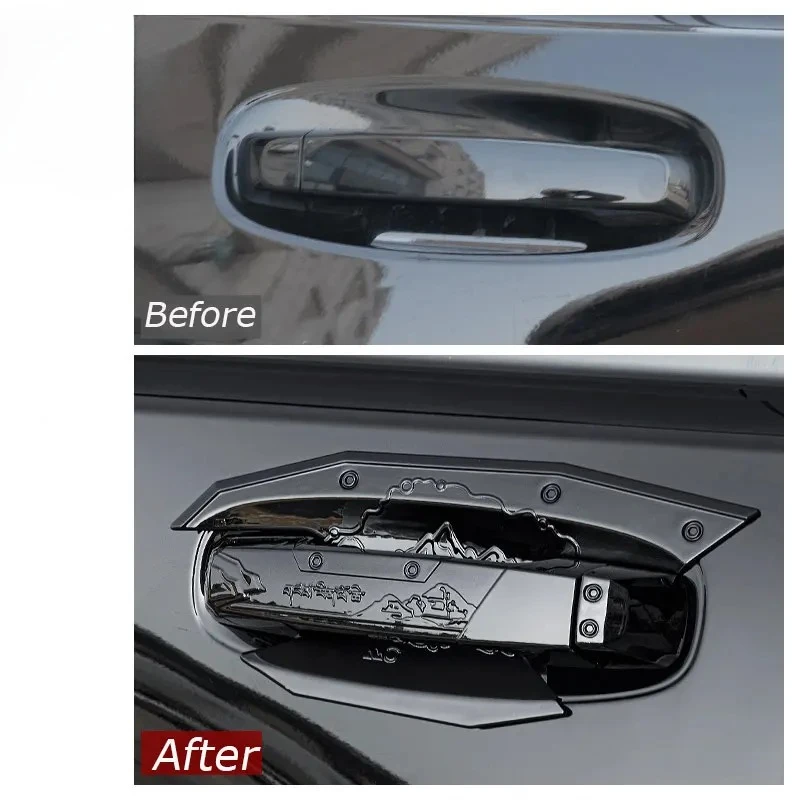 Fit For Haval H9 MKII 2024 2025 Accessories Car Door Pull Doorknob Catch Door Handle Bowl Cap Decoration Cover Trim Accsesories
