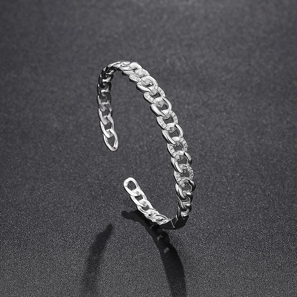 PuBang-Bracelet en Argent Sterling 100% pour Homme et Femme, Bijoux Hip Hop, group Moissanite, Diamant, Bracelet Cubain, Cadeau GRA, Livraison Gratuite, 925