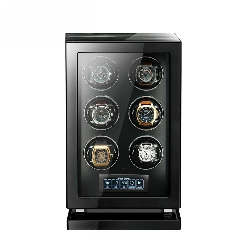 

Automatic Watches Noble High-grade Baking Paint Watchwinder Case Watches Organizer 6 Mute Anti Magnetism Brown