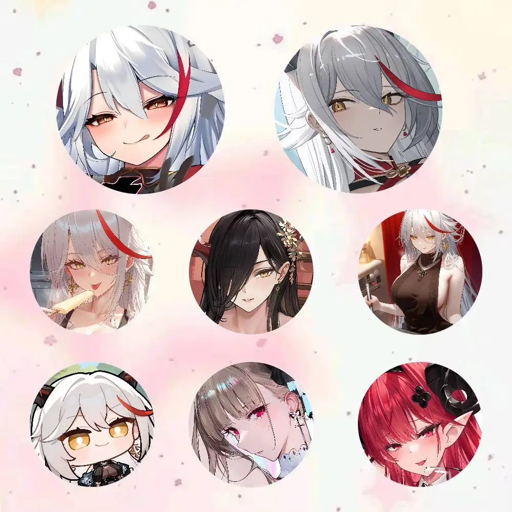 GAME Azur Lane Figure Icon Badge Handmade Tinplate Brooch For Backpack Clothes Chest Ornament Gifts