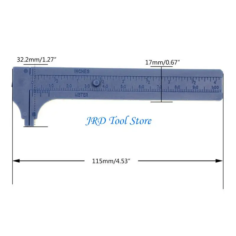 A2UD Mini Vernier Calipers Double-Side Scale Measuring Jewelry Jade Calipers Tool