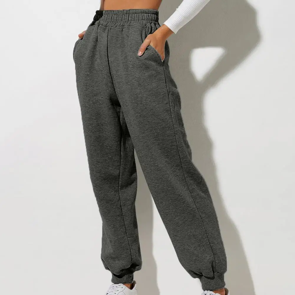 Pantaloni da donna Pantaloni autunnali da donna Pantaloni sportivi da donna a vita alta accoglienti con tasche per la primavera autunno Morbidi e caldi da jogging da indossare