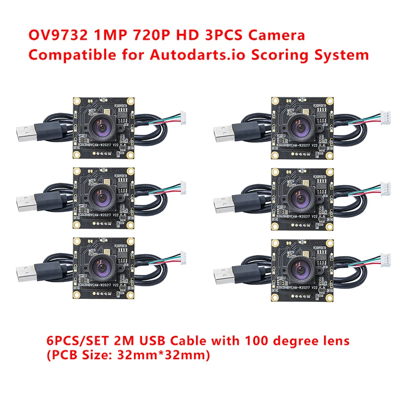 HBVCAM OV9732 100 degree 1MP USB Camera Module  For  Autodarts Scoring System