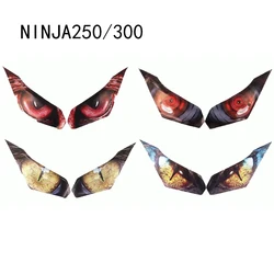 For Kawasaki Ninja Headlight Sticker NINJA 250 300 Motorcycle Headlight Sticker Decal Front Fairing Headlamp Eye Guard Sticker